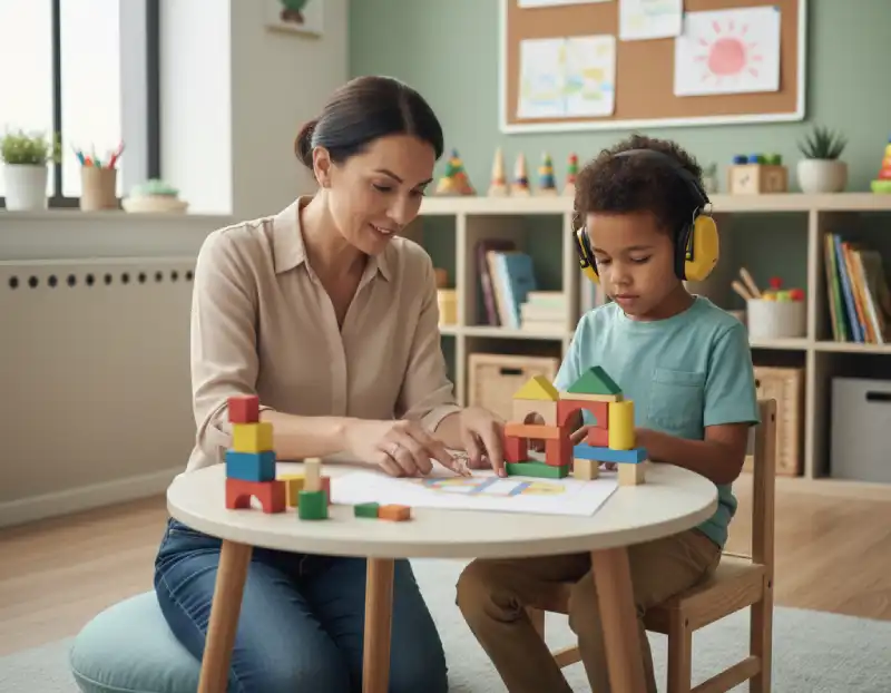 sesion de psicologa con niño con tdah